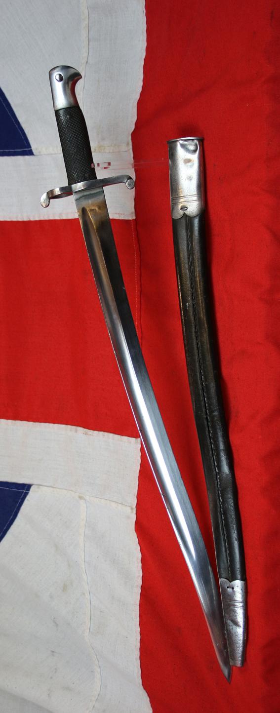 Fabulous, Superb & Historical Service Issue 1856-8 Two Band Enfield Yataghan Sword Bayonet Used With P1853 Enfield Rifles In The Indian Mutiny, The Opium War in China, The American Civil War, 1861-65 & The Japanese Boshin War & The Satsuma Rebellion