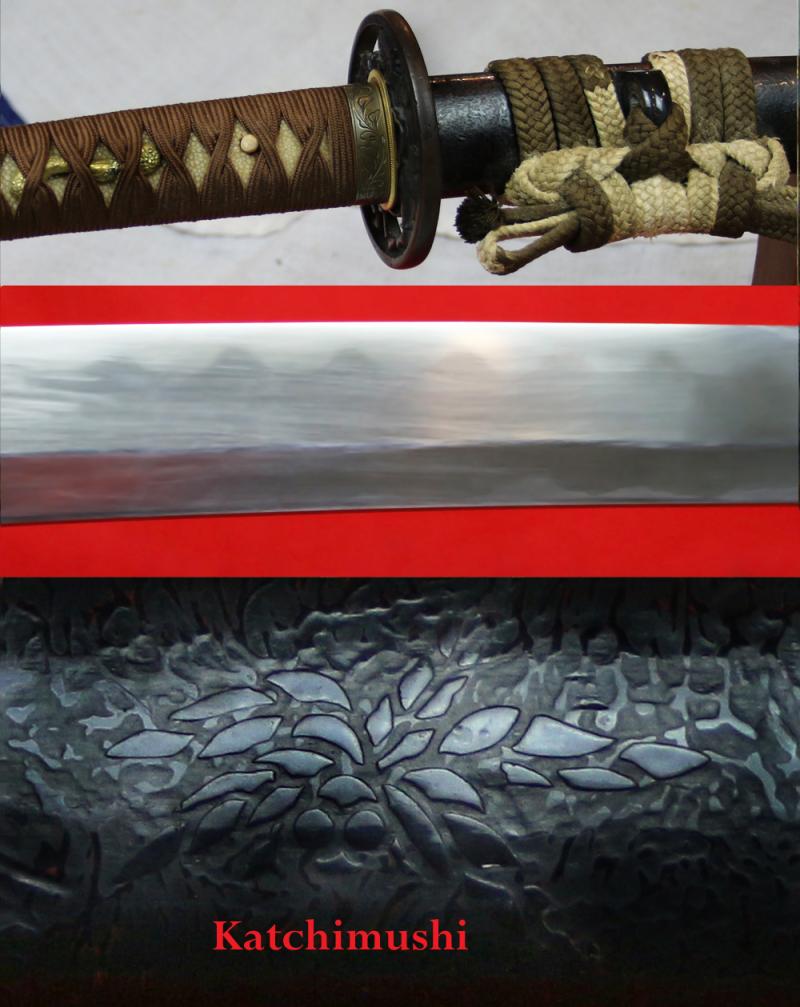 A Fine Shinto Period Handachi Mounted Armour & Kabuto Cleaving Katana Signed Nobutsugu, With a Fabulous Notare Hamon, Handachi Mounted with Tsuba Of Watanabe no Tsuna and The Rashomon Demon, Ibaraki-Dōji, At The Gate of the Modoribashi Bridge