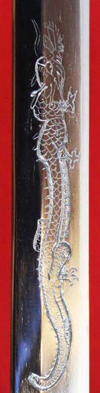 A Stunning, Antique, Edo Period Circa 1660 'Dragon Horimono' Shinto Horseman's Katana. With A Carved Horimono Blade of a Dragon. With a Superb Suguha Hamon That Transforms With Choji Elements At The Top Section