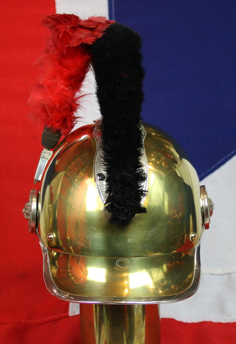 A Superb, Near Pristine, Antique French Gendarmerie Cavalry Helmet . Maker Marked, B. Frank, Aubervilliers