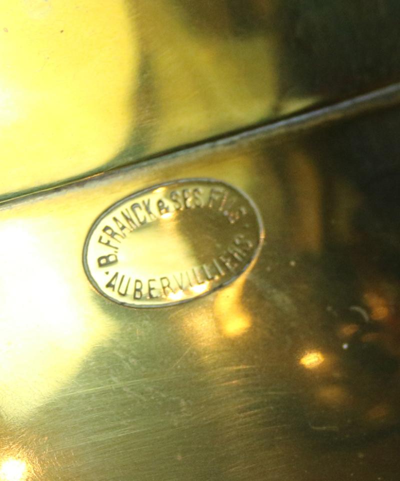 A Superb, Near Pristine, Antique French Gendarmerie Cavalry Helmet . Maker Marked, B. Frank, Aubervilliers