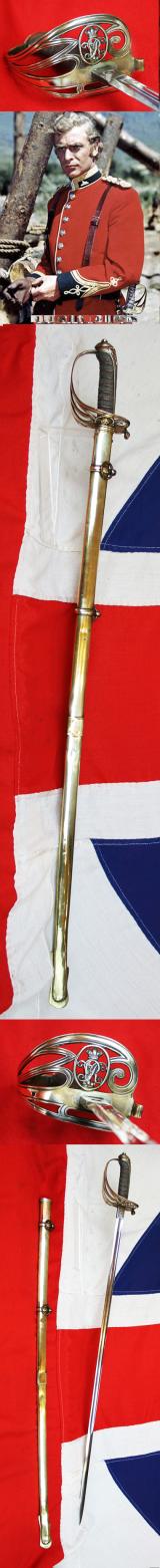 A Beautiful and Good Example, of An Original, Zulu War Sabre, An 1822/45 Pattern British Infantry Officer's Sword, for Majors & Above, With Gothic Hilt and Queen Victoria's Cypher