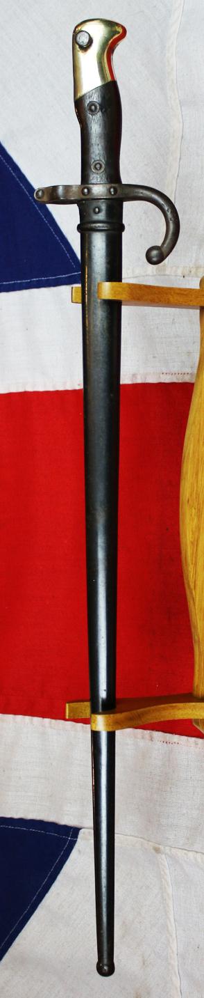 A Superb Near Mint French Gras Rifle Sword Bayonet. 450,000 Rifles and These Bayonets Were Sold To Russia For WW1 Eastern Front and Used In The Russian Revolution By The Bolshevik Red Guards & the Imperial White Russians From 1918-1921