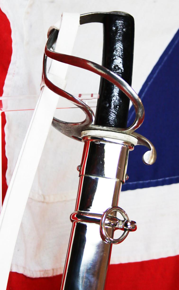 Superb Crimean War 1853 Issue British Cavalry Sabre, Exactly as Used by The Charge of the Light Brigade, and, The {Less Well Known, Yet Ironically More Successful} Charge of the Heavy Brigade. In Its Stunning Steel Scabbard, With White Buff Hide Knot