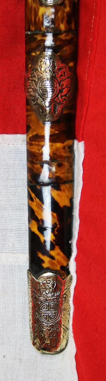 A Most Scarce Antique Ching Dynasty Chinese Shuāngjiàn (雙劍). A Twin-Sword Jian, Late 18th Early 19th century. Near Identical to Admiral Sir James Hanway Plumbridge's Sword in the National Maritime Museum Collection. His Sword Was a Single Blade Version