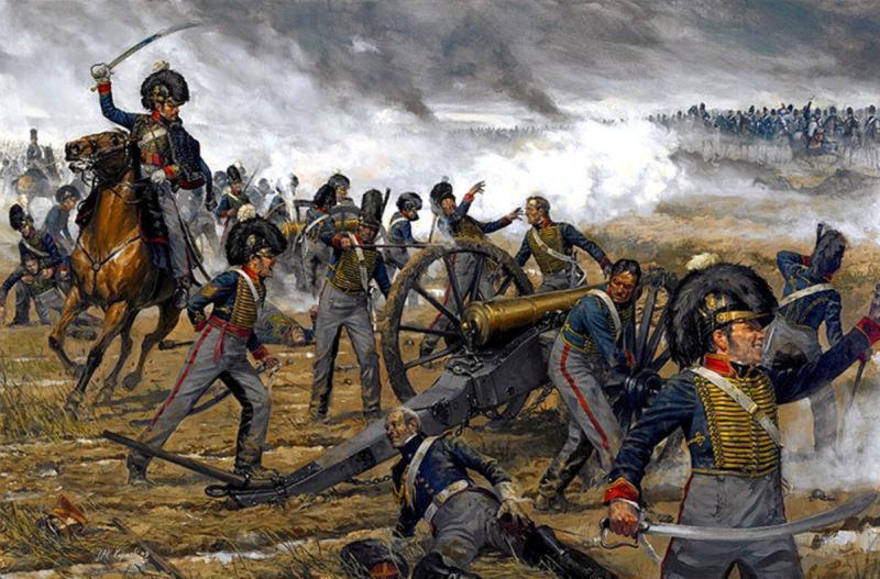 A Superb Original Waterloo Recovered Souvenir '6 Pounder ' Royal Artillery Cannon Ball Fired at La Haye Sainte During The Battle, Recovered From The Farm. With Clear Impact Site To The Ball.