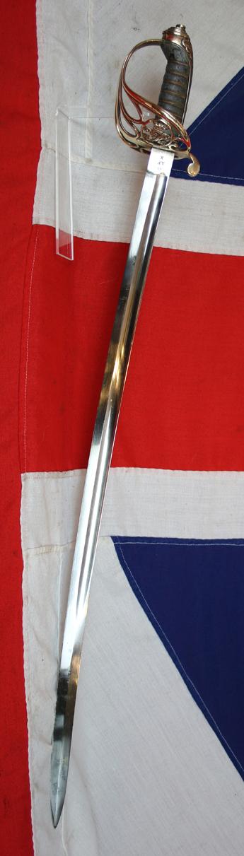 A Stunning 1845 Pattern '1st Battalion Welch Regiment' Senior Officer's Sword. with The Field Service Brass Scabbard For Senior Officer's, Majors and Above. Made by Robert Mole