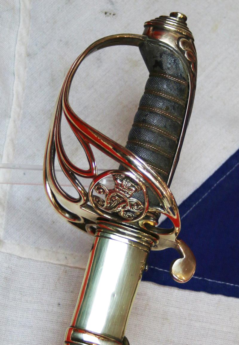 A Stunning 1845 Pattern '1st Battalion Welch Regiment' Senior Officer's Sword. with The Field Service Brass Scabbard For Senior Officer's, Majors and Above. Made by Robert Mole