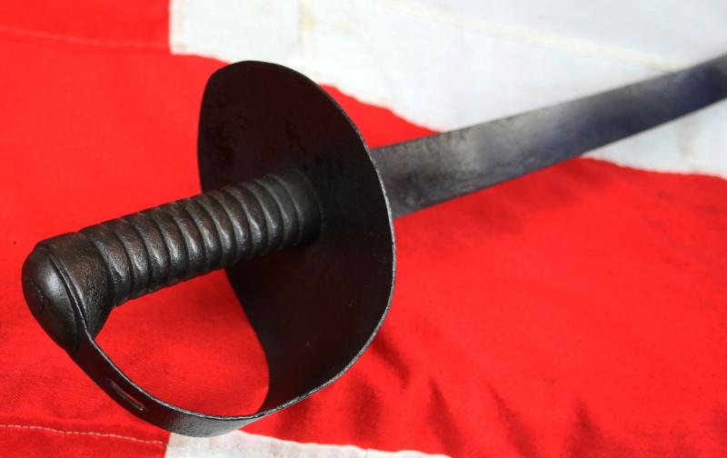 A Superb Early Victorian Sailing Ship and Early Steamship Man O'War Naval Cutlass of 1845. Used In The Crimean War, and The Opium War In China, By The Naval Ship's Boarding Party. One Of The Best Condition Examples We Have Seen In a Long While