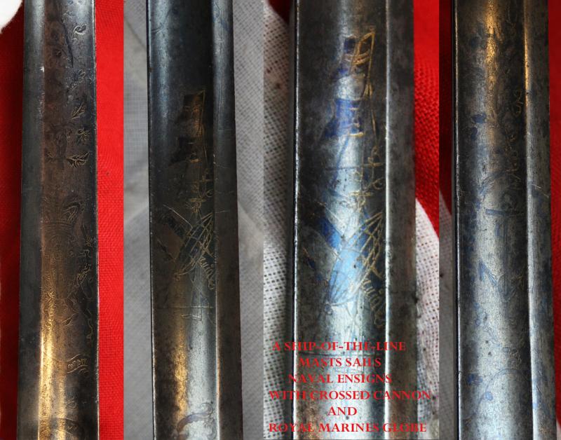 An Incredibly Rare, Trafalgar and Napoleonic Wars Period, Historic Sword of Huge Collectable Interest. A Battle Damaged Royal Marines Officer’s Sword 1796 Pattern. A Sword Type Unknown To Us For Over 100 Years Of Our Experiance