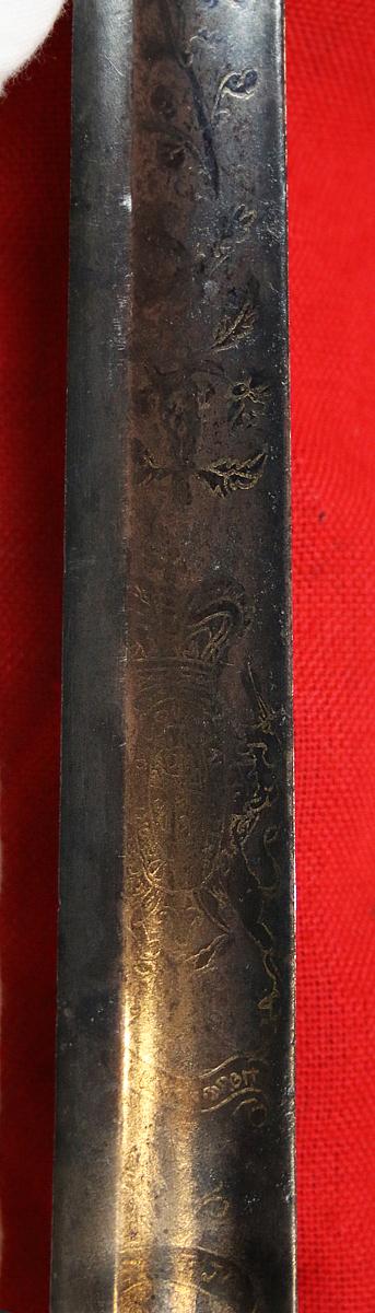 An Incredibly Rare, Trafalgar and Napoleonic Wars Period, Historic Sword of Huge Collectable Interest. A Battle Damaged Royal Marines Officer’s Sword 1796 Pattern. A Sword Type Unknown To Us For Over 100 Years Of Our Experiance