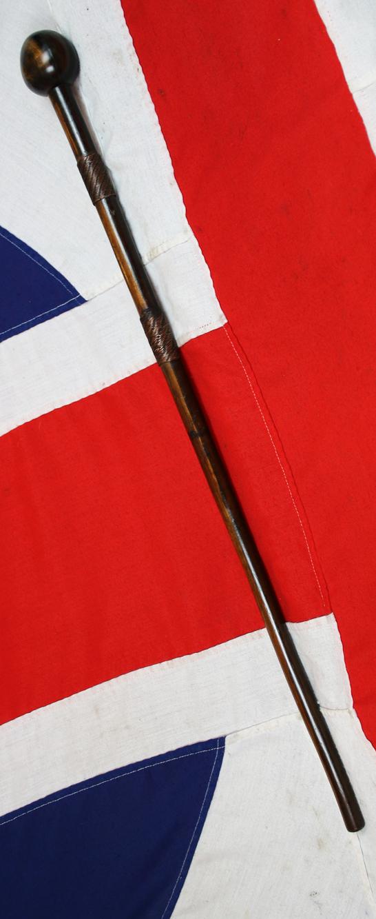 A Most Desirable Original Souvenir, A Collector's Item From The Zulu War of 1879, a War Club, Iwisa, Of A High Ranked Zulu 'isiKhulu', A Warrior's Long Knopkerrie, With a Telegraph Wire Geometric Wirework Bound Haft. In Fantastic Condition