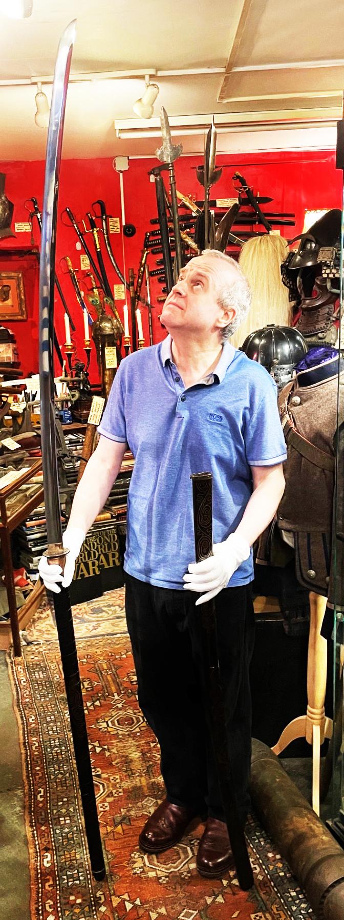 Just Returned From Artisan Blade Cleaning & Conservation The Most Incredible Rare Early Samurai Sword Ever To Be Seen The Great Sword Nagamaki, From The Collection of Likely The World's Greatest Authority & Author, Japanese Polearms & Their Use