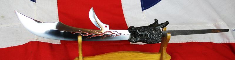 A Wonderful Original Antique Signed Samurai Glaive, C.1725, An Honorific Representation of Seiryūtō, the 'Green Dragon', of Kanshō. From The Collection of World's Greatest Authority and Author On Japanese Polearms, And Use In Combat. Signed Masakiyo