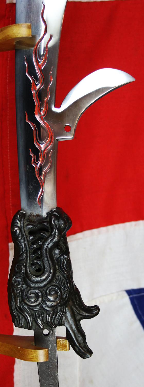 A Wonderful Original Antique Signed Samurai Glaive, C.1725, An Honorific Representation of Seiryūtō, the 'Green Dragon', of Kanshō. From The Collection of World's Greatest Authority and Author On Japanese Polearms, And Use In Combat. Signed Masakiyo