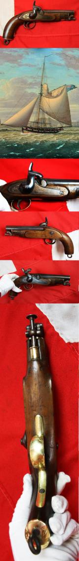 A Very Good Victorian, 'Tower Of London' Issue, Coast Guard, Royal Naval Maritime Service Percussion Pistol, 1839 Pattern, With Captive Swivel Ramrod. Dated 1865 Lock