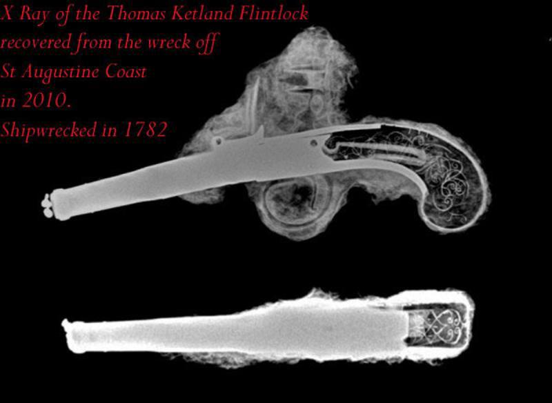 Absolutely Beautiful & Captivating Pair Of American Revolution Period 18th Century 'Queen Anne' Cannon Barrel Pistols with Silver Inlays & Solid Silver Grotesque Mask Butt Caps. Near Identical To Another Recovered From a Shipwreck off The Florida Coast