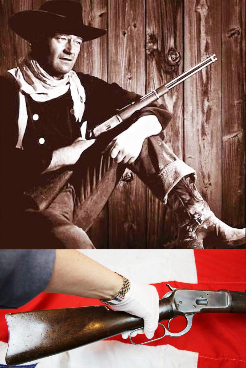 A Superb, Original, Antique 'Wild West' Period Winchester Cavalry Carbine. The Favourite Repeating Rifle of President Theodore 'Teddy' Roosevelt and Cowboy Movie Star John Wayne. Probably The Most Iconic Rifle In the World