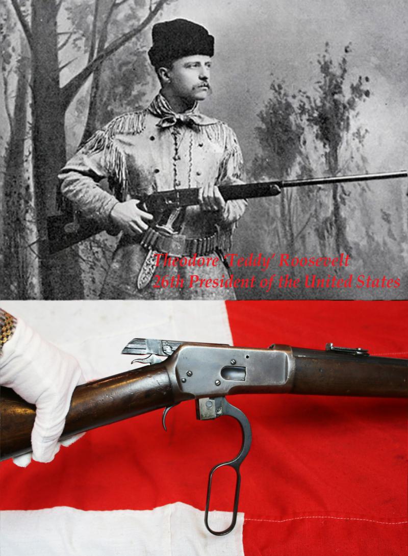 A Superb, Original, Antique 'Wild West' Period Winchester Cavalry Carbine. The Favourite Repeating Rifle of President Theodore 'Teddy' Roosevelt and Cowboy Movie Star John Wayne. Probably The Most Iconic Rifle In the World