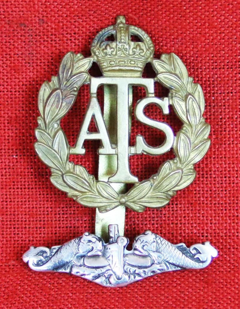 A Super Pair of WW2 Badges For A Scottish ATS Girl Based at Rosneath House and Her US Submariners Sweetheart Badge for Crewman of USS Herring, Lost With all Hands Off Matsuwa Island