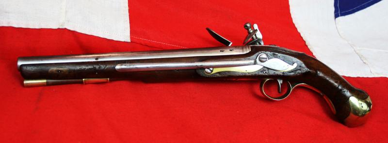 An 1801 Pattern, Tower of London, Royal Navy Issue, Long ‘Sea Service Pistol’, With Original Belt Hook, Tower of London GR Crown Lock, Fine Stock & 'Skull Crusher' Butt Cap, From The Battle Of Trafalgar Historic Nelson Period, Stock Dated 1803
