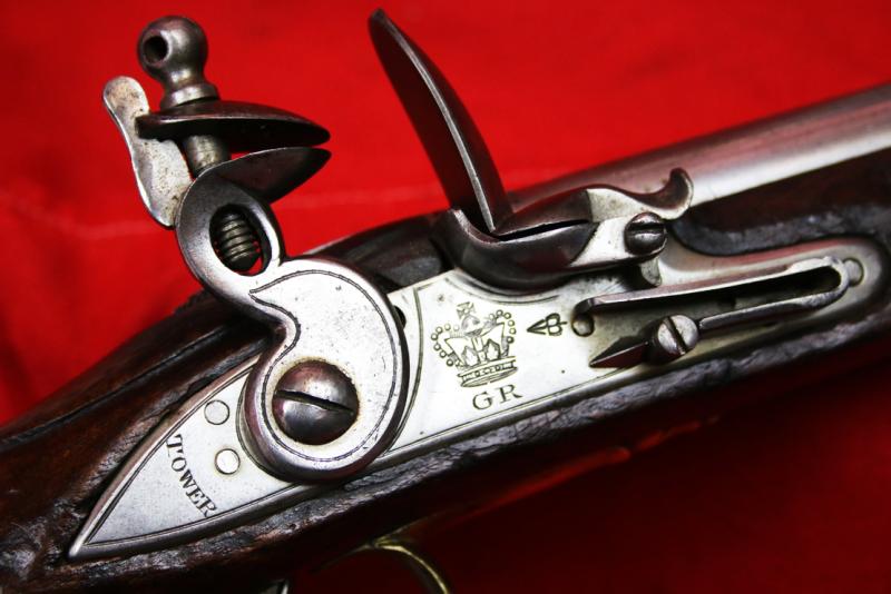 An 1801 Pattern, Tower of London, Royal Navy Issue, Long ‘Sea Service Pistol’, With Original Belt Hook, Tower of London GR Crown Lock, Fine Stock & 'Skull Crusher' Butt Cap, From The Battle Of Trafalgar Historic Nelson Period, Stock Dated 1803