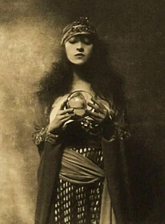 A Stunning Antique Rock Quartz Crystal 'Witch' or 'Scrying' Ball. Containing Internal Veils, Wisps, and Tiny Fissures & Areas Of Incredible Clarity.. A Most Intriguing Classic Antique Collector's Item Of The Esoteric Mystical Arts and Occultism