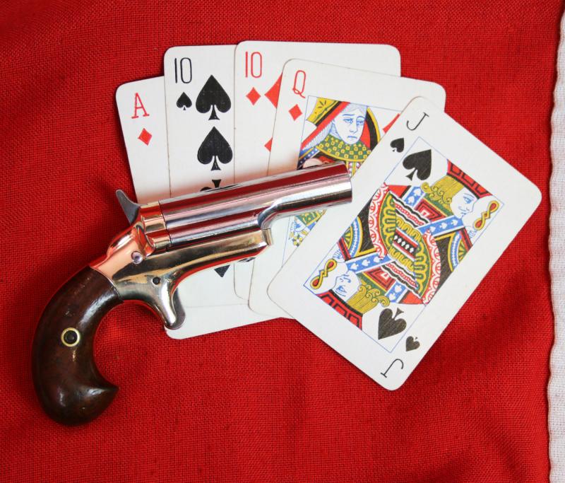 A Superb, Original, Antique Colt Thuer Derringer, 41 Cal Rimfire. One Of The All Time Favourite Pistols of The Riverboat and Saloon Gamblers & Unaccompanied Ladies Of The 19th Century Frontier Entertainment Industry
