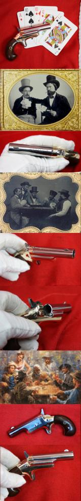 A Superb, Original, Antique Colt Thuer Derringer, 41 Cal Rimfire. One Of The All Time Favourite Pistols of The Riverboat and Saloon Gamblers & Unaccompanied Ladies Of The 19th Century Frontier Entertainment Industry