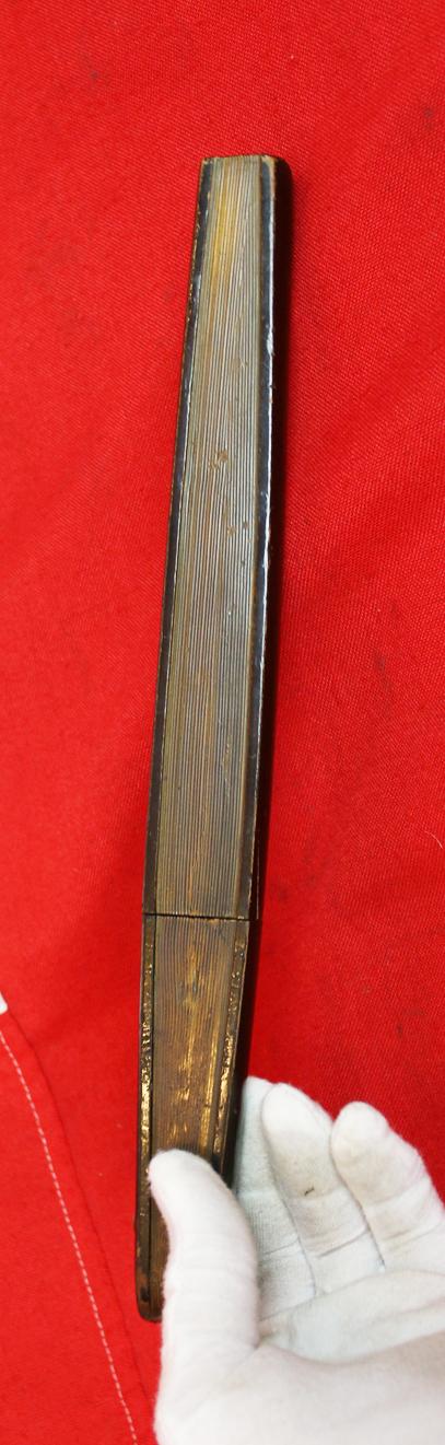 A Superb, Original, Antique Japanese Shinshinto Period, 19th Century, Samurai's, Secret, Hidden Fan-Dagger, A Kanmuri-Otoshi Form Kakushi Ken, Sensu-gatana