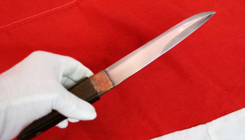 A Superb, Original, Antique Japanese Shinshinto Period, 19th Century, Samurai's, Secret, Hidden Fan-Dagger, A Kanmuri-Otoshi Form Kakushi Ken, Sensu-gatana