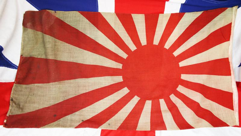 A Very Good Original 1930's Japanese WW2 Rising Sun Battle Flag Kyokujitsu-ki. Excellent Size For Display Purposes For Collectors of The Pacific Theatre War From 1936 -1945
