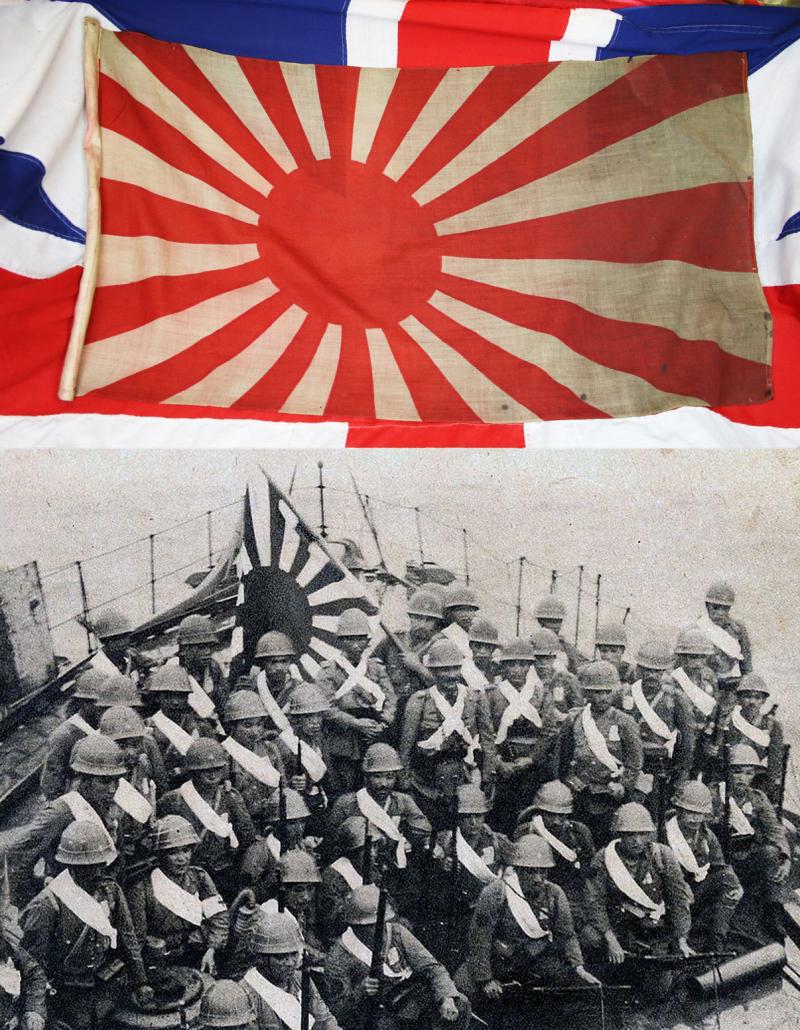 A Very Good Original 1930's Japanese WW2 Rising Sun Battle Flag Kyokujitsu-ki. Excellent Size For Display Purposes For Collectors of The Pacific Theatre War From 1936 -1945