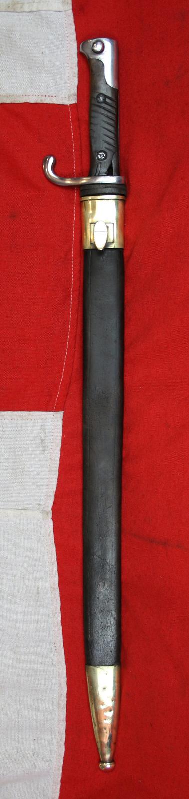 A Most Rare And Highly Desirable Prussian M1860-98 Bayonet, Originally Made For the Dreyse Needle Fire Rifle, Used in the Franco Prussian War Service. Then Upgraded By The Prussian Ordnance For The Mauser 98 in WW1