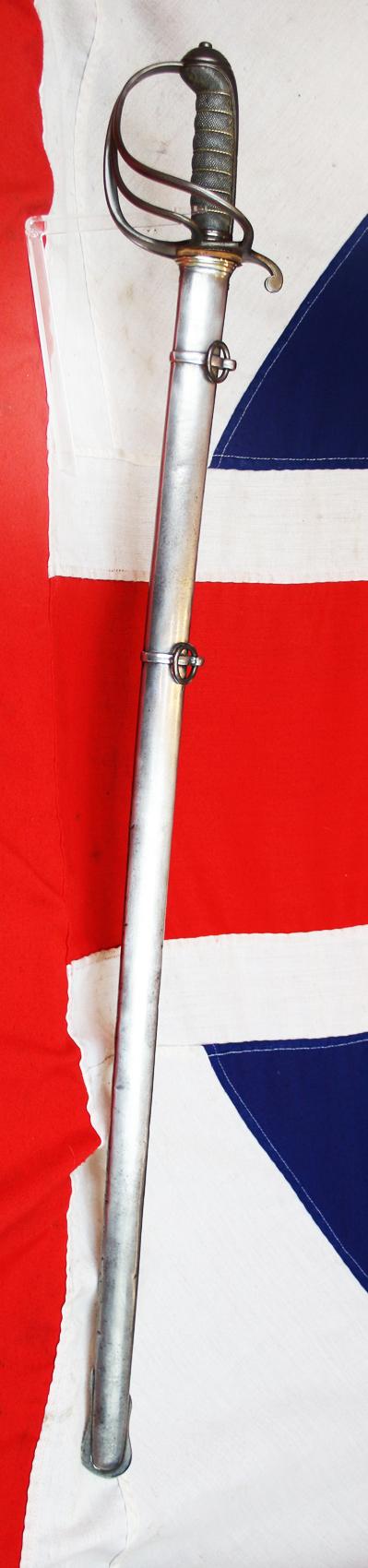An Excellent, Victorian, Zulu War Service Royal Artillery Officers Combat Weight Sword Commissioned From Jones & Company, 6 Regent Street London of 1875 For A RA Officer That Served in The Zulu War Commanding A Gatling Gun Unit In 1879