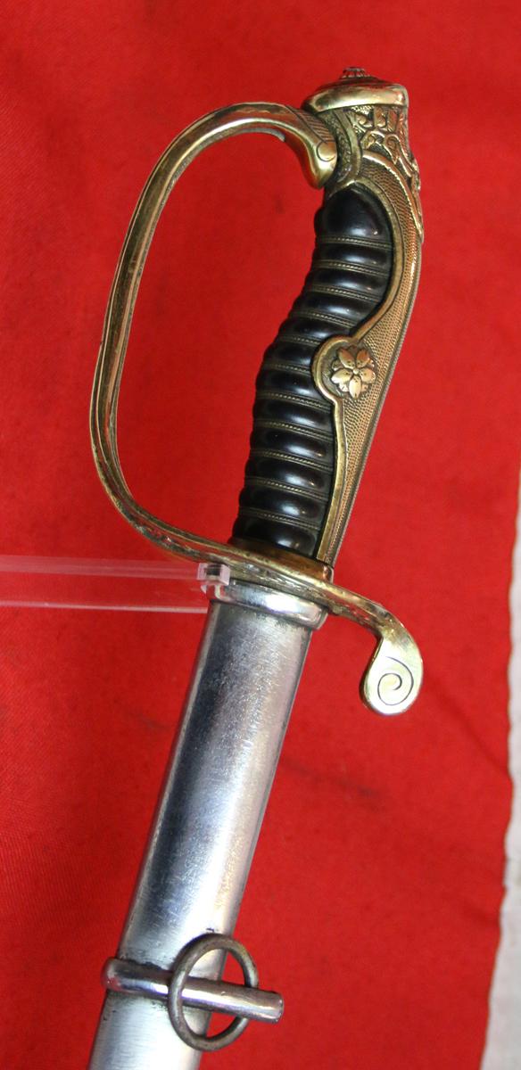 An 1886 Japanese Company Grade Type 19 Kyu-Gunto Officer's Sword Used Up To WW2. Used In 4 Wars, Sino Japanese War, The Russo Japanese War, WW1 & WW2