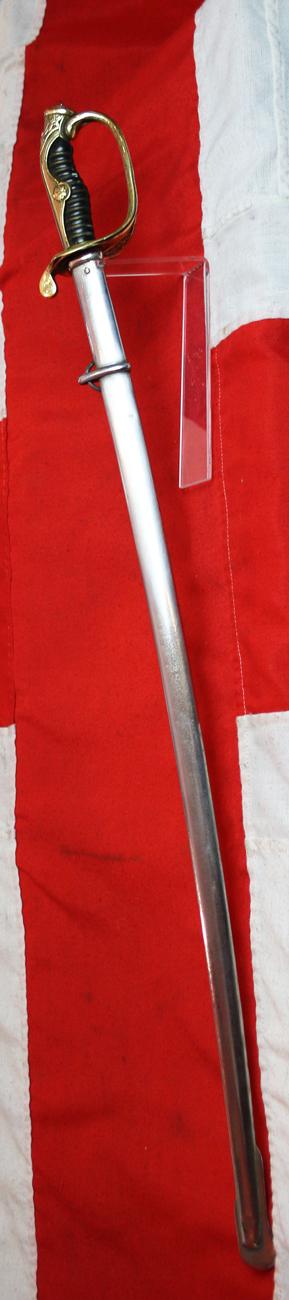 An 1886 Japanese Company Grade Type 19 Kyu-Gunto Officer's Sword Used Up To WW2. Used In 4 Wars, Sino Japanese War, The Russo Japanese War, WW1 & WW2