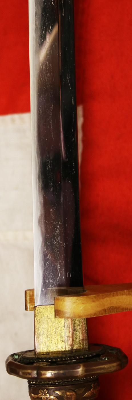 Fabulous 800 Year Old Ancient Ancestral, Museum Quality, Sword, Chokutō (直刀, 'Straight Sword', 10th Century Kofun Style, Mounted In WW2 Officer's Katana Fittings A Wonderful & Rare Historical Rarity From The The Mongol Invasions & The Kamikazi Typhoon