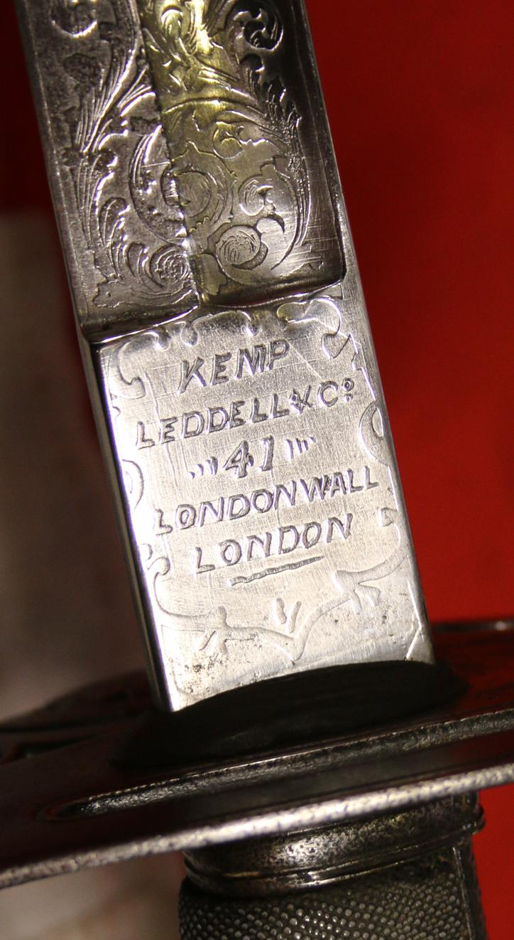 A Fine Regimental Victorian 60th Rifles Officer's Sword of the Rifle Brigade Signed Blade by Kemp, Leddell & Co. Armourers, 41 London Wall, London, Used In The Zulu War and in The Boer War As The Later Regiments Name The Kings Royal Rifle Corps