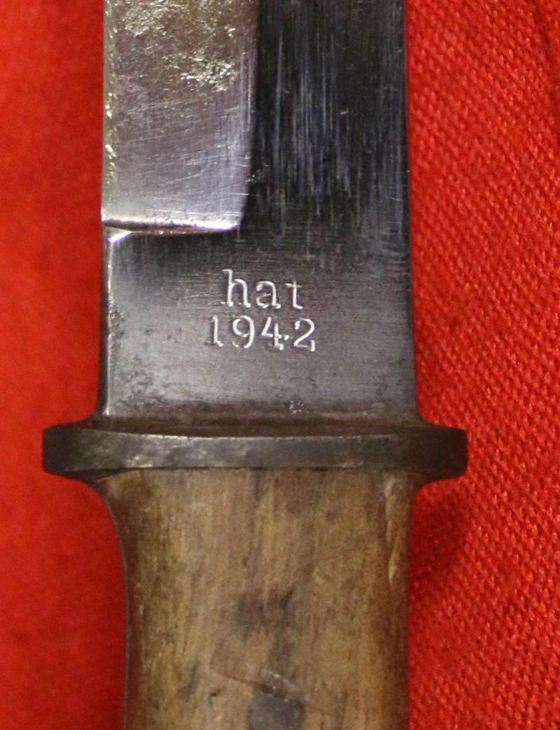 A Good, Early Marked & Dated 1942, Luftwaffe Combat Knife WWII Luftwaffen-Kampfmesser or Stiefelmesser a Close-Quarter Fighting Knife Issued to German Aircrews, From The Former Gordon Hughes Collection