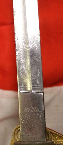 A Very Attractive, Original, British, Regulation Royal Naval Officers Sword, Post 1953 Pattern, Used in The Falklands War The South Atlantic Campaign. Made By Gieves Of Saville Row, London