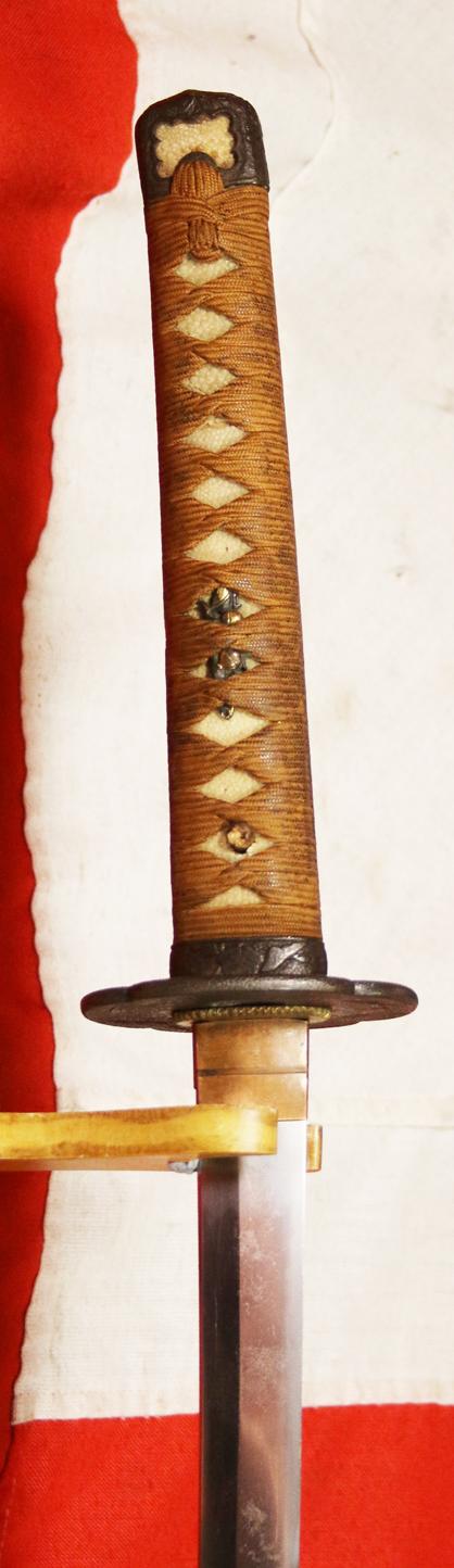 A Most Impressive & Beautiful Bladed Antique Shinto Period, Edo Era Samurai Horseman's Katana. All Original edo Period Koshirae & Kanieye School Iron Mokko Gata Tsuba