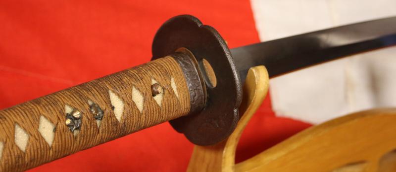 A Most Impressive & Beautiful Bladed Antique Shinto Period, Edo Era Samurai Horseman's Katana. All Original edo Period Koshirae & Kanieye School Iron Mokko Gata Tsuba