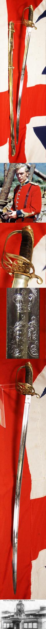 A Beautiful and Good Example, of An Original, Zulu War Sabre, An 1822/45 Pattern British Infantry Officer's Sword, of Field Rank, For Majors & Above, With Gothic Hilt and Queen Victoria's Cypher