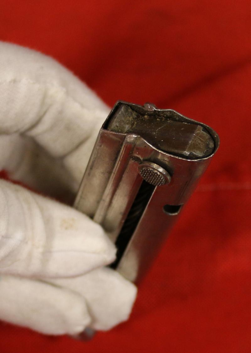 A Wonderful Original Accessory For a German WW1 and WW2 Service Luger Semi Auto Pistol. A 1930's German Spare Magazine With Aluminium Base Unnumbered