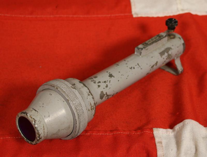 A Superb and Scarce Royal Marines Commando's Morse Code Signalling Torch Unit. Stamped By the Ordnance as Admiralty Pattern, AP 16001. For Royal Marines Commando Covert Tactical Signalling