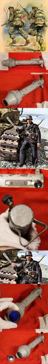 A Superb and Scarce Royal Marines Commando's Morse Code Signalling Torch Unit. Stamped By the Ordnance as Admiralty Pattern, AP 16001. For Royal Marines Commando Covert Tactical Signalling