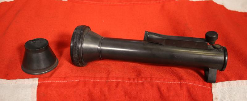 A Superb and Scarce WW2 Issue SBS Morse Signalling Torch in Dark Green. AP16001 Admiralty Pattern Made in Canada CCB. For Covert Tactical Signalling