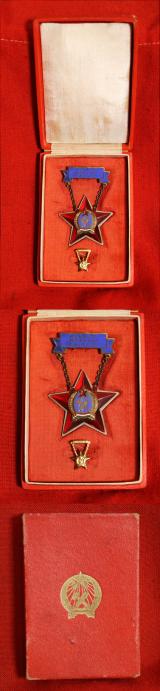 Most Attractive, Cased, Warsaw Pact, Cold War Communist, Red Star, 'Outstanding Workers Medal'