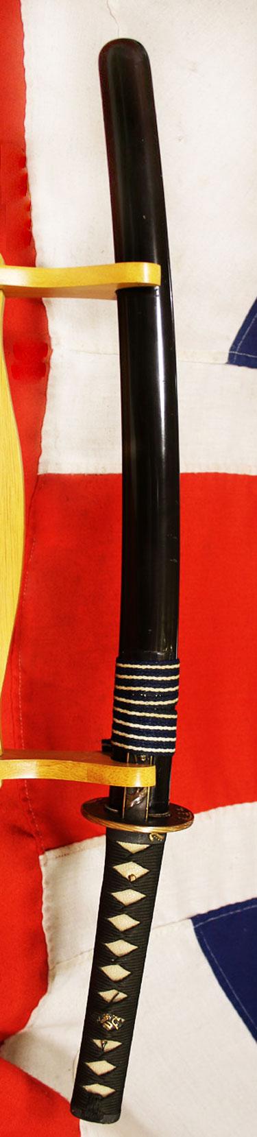 A Beautiful Koto Wakazashi, In Superb Fully Original Edo Koshirae Including Goto Fittings in Gold & Shakudō (赤銅) Dragon Fuchigashira & Beautiful Tsuba Signed Omura Kanenori.